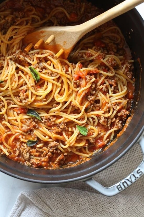 One Pot Spaghetti and Meat Sauce