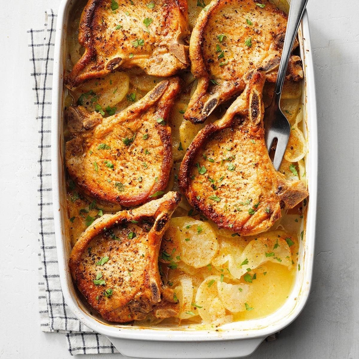 Pork Chops and Scalloped Potatoes