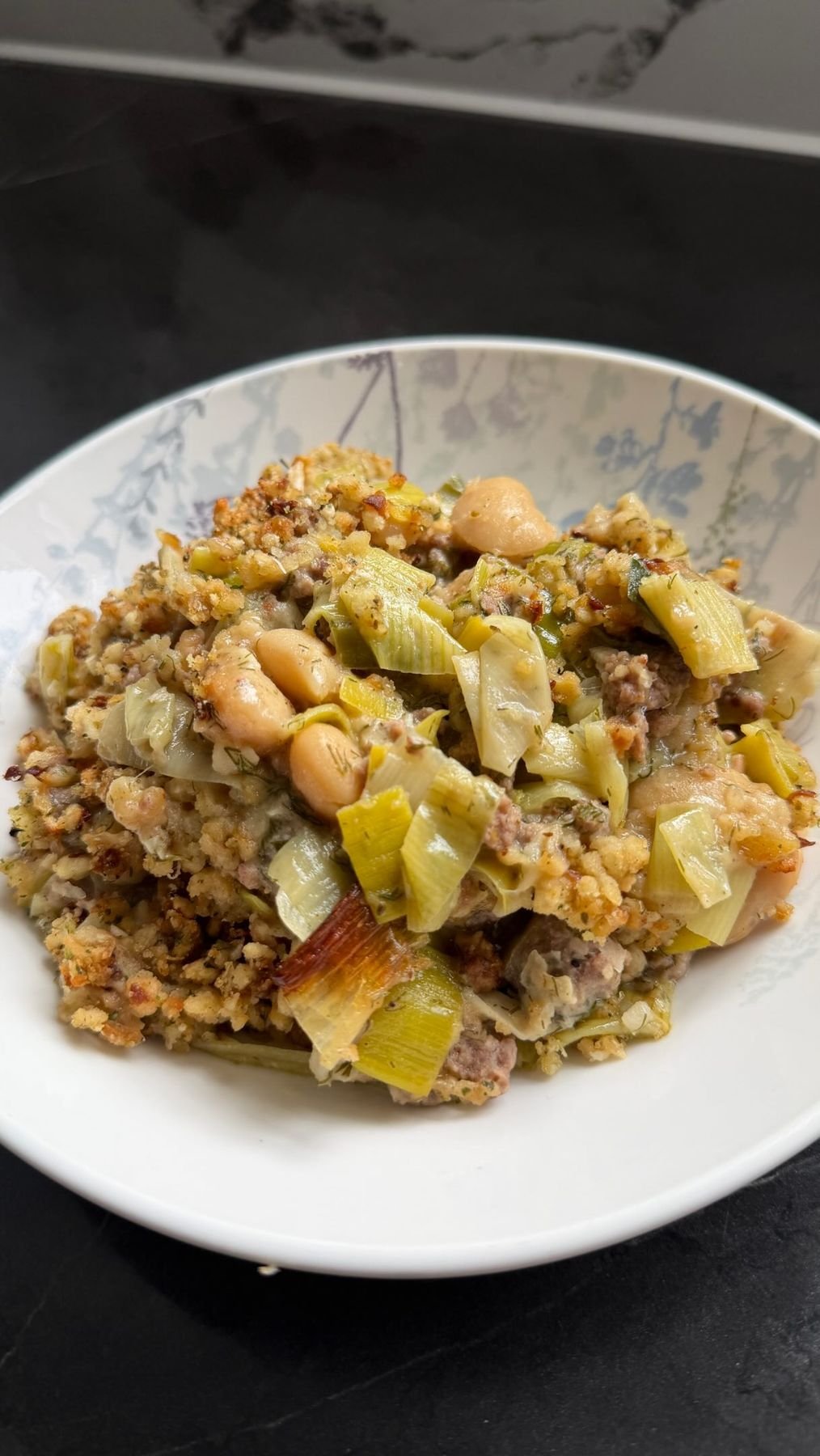 Sausage, Leek and Butter Bean Bake