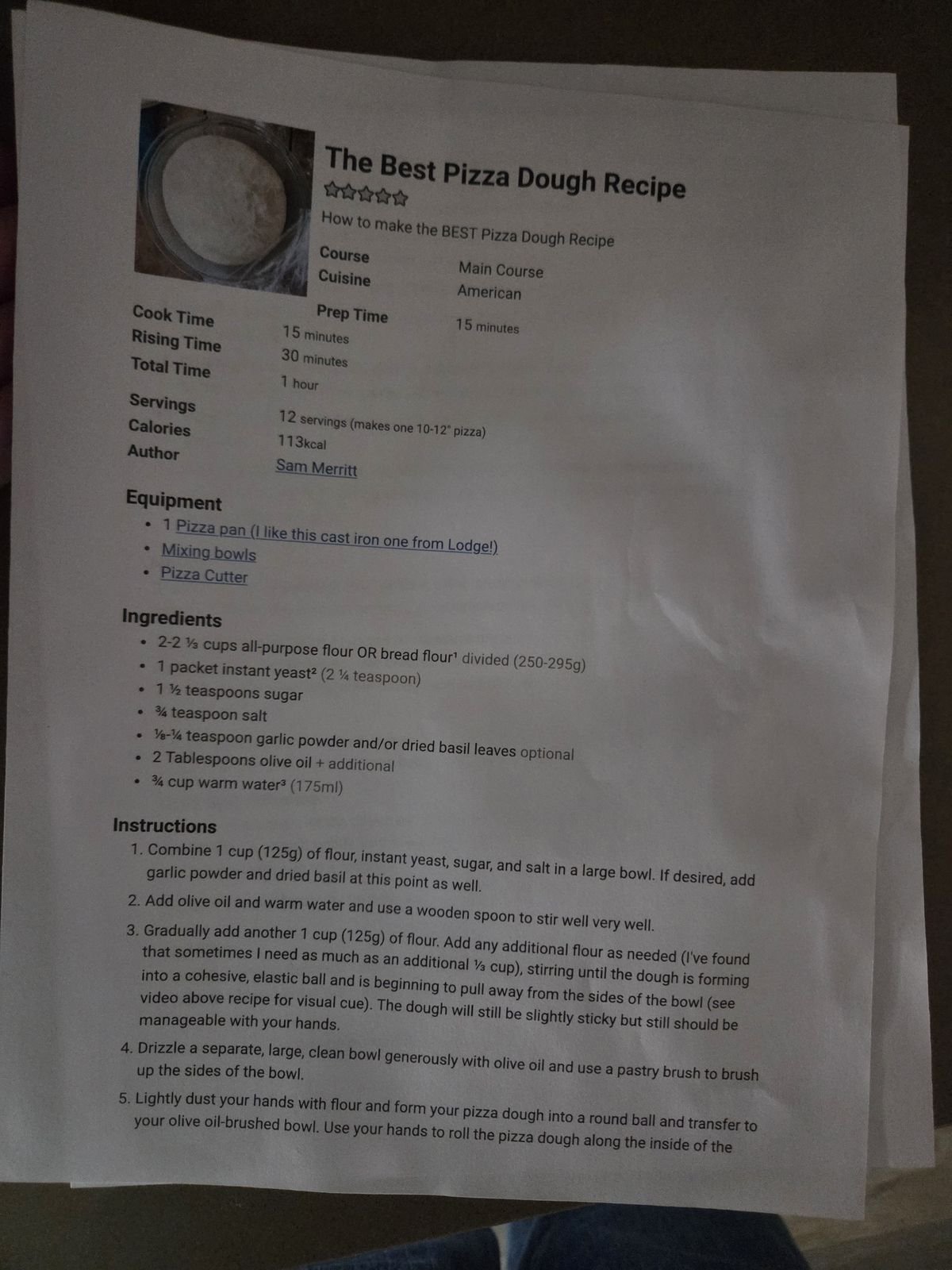 The Best Pizza Dough